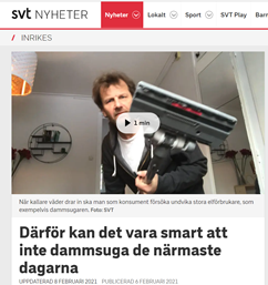 Elbrist och dammsugare SVT